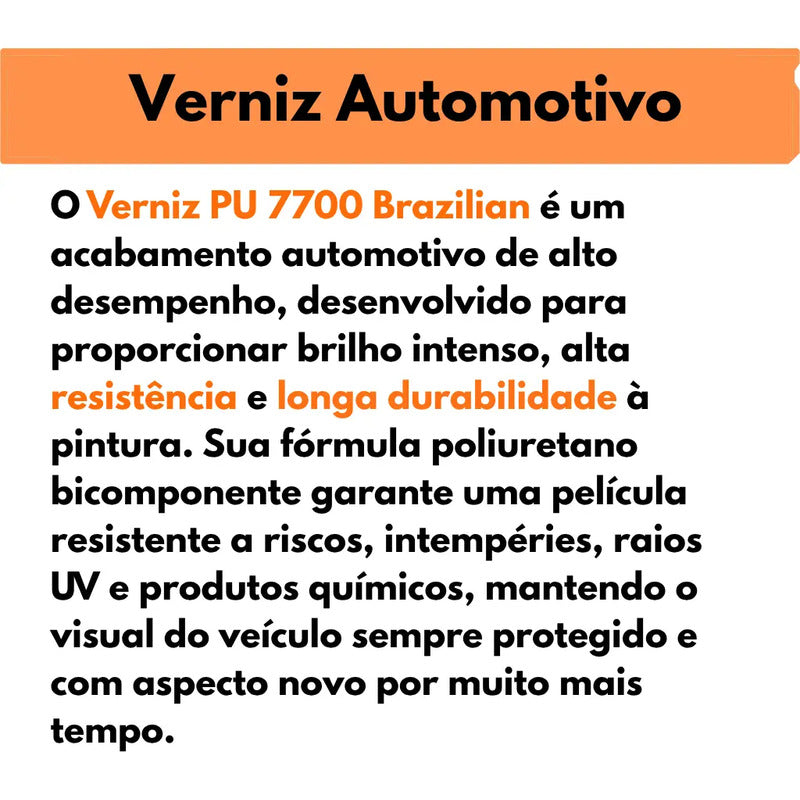 Verniz Pu Automotivo 7700 Brazilian + Catalisador