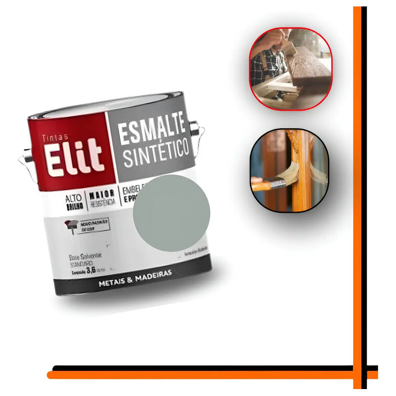 Tinta Esmalte Sintético Elit 3,6l Metais Madeiras Brilho