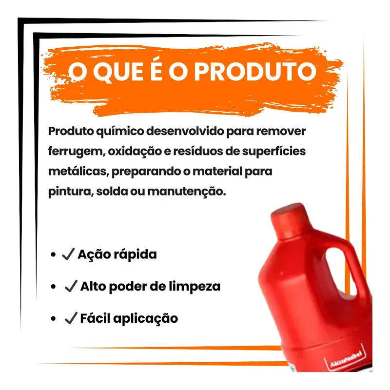 Desoxidante 1l Wanda Remove Ferrugem E Limpa Metais Incolor Incolor