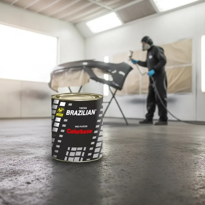 Tinta Automotiva Poliéster Cinza Carbono Met. Vw - 900ml.