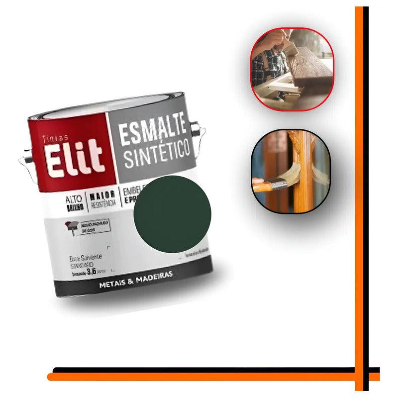 Tinta Esmalte Sintético Elit 3,6l Metais Madeiras Brilho