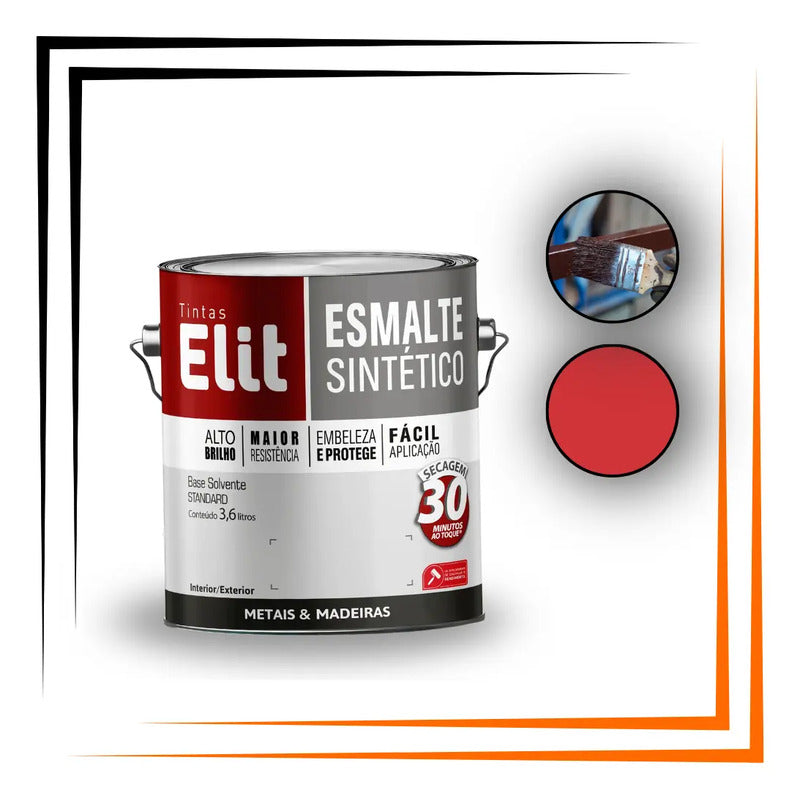 Esmalte Elit 3,6l Alta Resistência Brilhante Metais