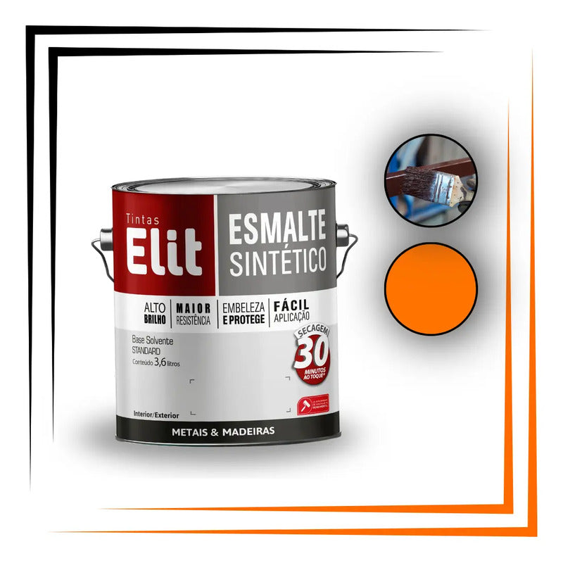 Esmalte Elit 3,6l Alta Resistência Brilhante Metais