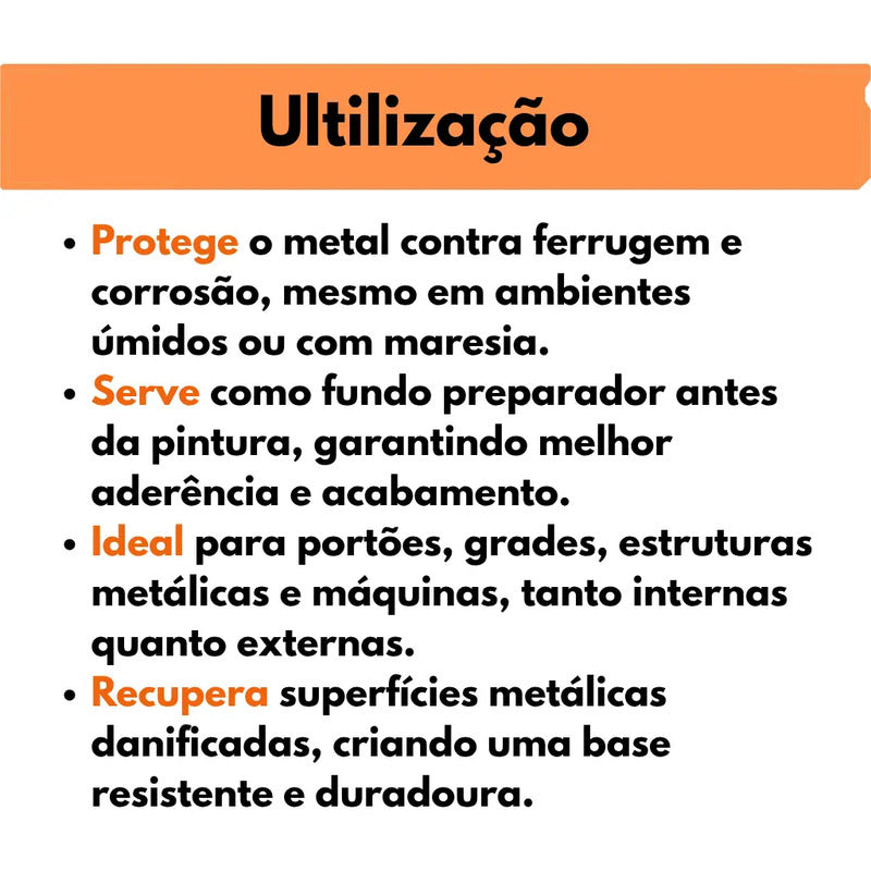 Fundo Galvanizado Galvilux Branco 900ml Brazilian