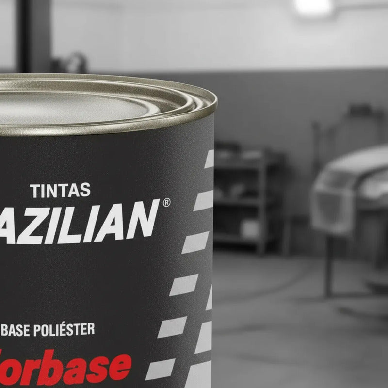 Tinta Automotiva Poliéster Cinza Silverstone Met. - 900ml.