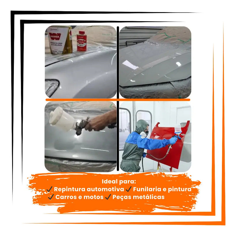 Verniz Pu Wanda 5500 750ml + Catalisador Alto Brilho Automot