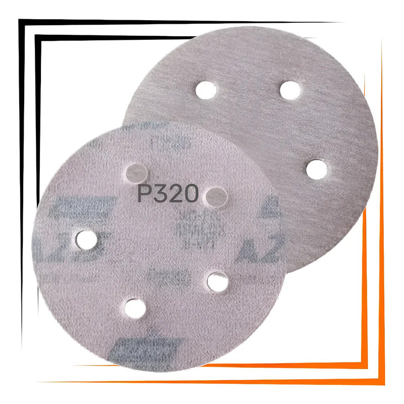 10 Lixas Hookit Norton A275 6 Polegadas - (escolha O Grão) 320