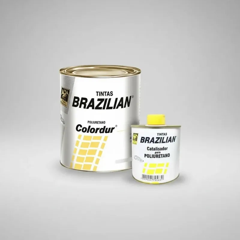 Tinta Pu Branco Fosco 675ml + Catalisador Brazilian