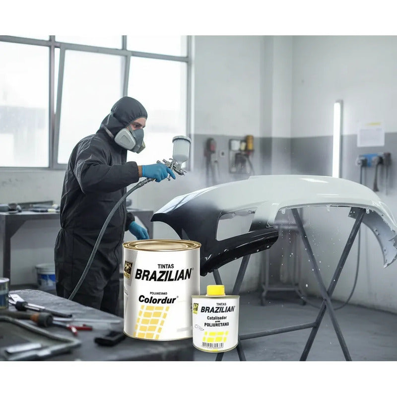 Tinta Pu Branco Inv. Volvo 89 675ml + Catalisador Brazilian