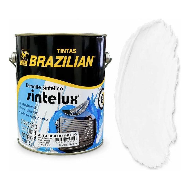 Esmalte Sintético Sintelux Alto Brilho  Brazilian Tintas 3,6 Branco Fosco