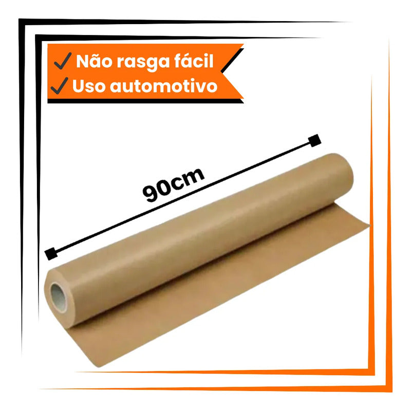 Papel Kraft Automotivo 90cm X 50m  Proteção Para Pintura