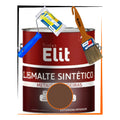 Kit Esmalte Sintético 3,6l + Rolo + Trincha Cores Elit Kit Tabaco Brilhante