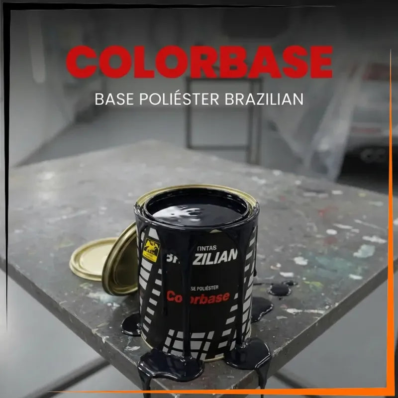Tinta Base Poliéster Brazilian 900ml Tons De Vermelho Vermelho Tribal Met. Fiat