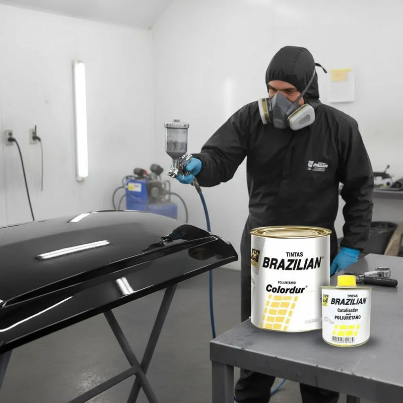 Tinta Pu Preto Ninja Vw 95 675ml + Catalisador Brazilian