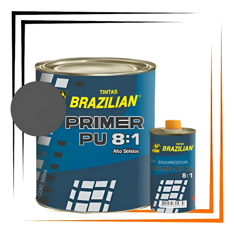 Primer Pu Super Brazilian + Catalisador 900ml Cinza