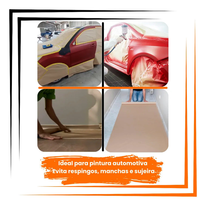 Papel Kraft Automotivo 90cm X 50m  Proteção Para Pintura