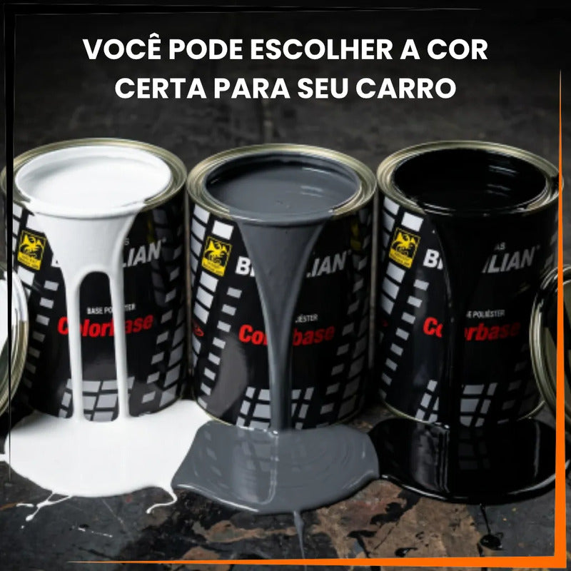Tinta Base Poliéster Brazilian 900ml Tons De Vermelho Warm Silver Hyundai 97