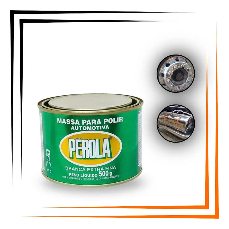 Massa De Polir Pérola 500g - Base Solvente Automotiva