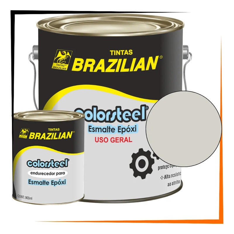 Tinta Epóxi Alta Resistência + Endurecedor 3,6l Kit Profissi Branco Gelo Brilhante