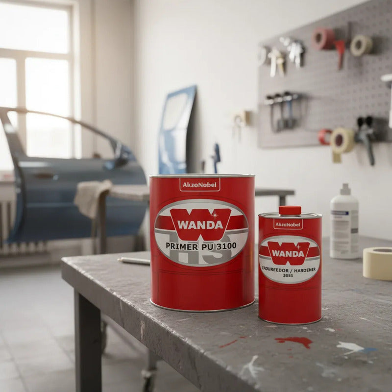 Primer Pu Wanda 3100 Automotivo + Catalisador Profissional