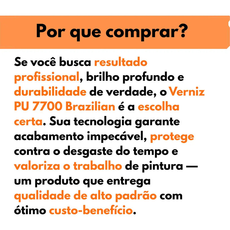 Verniz Pu Automotivo 7700 Brazilian + Catalisador