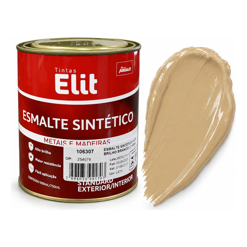 Esmalte Sintético Brilhante Elit 900ml Várias Cores Areia