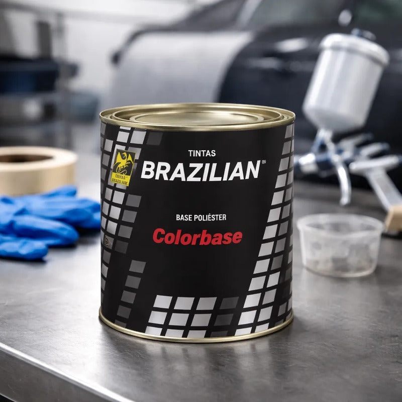 Tinta Automotiva Poliéster Cinza Steel Ll Met. - 900ml.