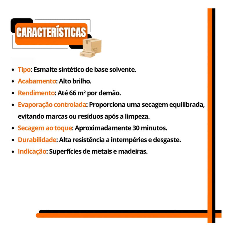 Tinta Esmalte Sintético Elit 3,6l Metais Madeiras Brilho