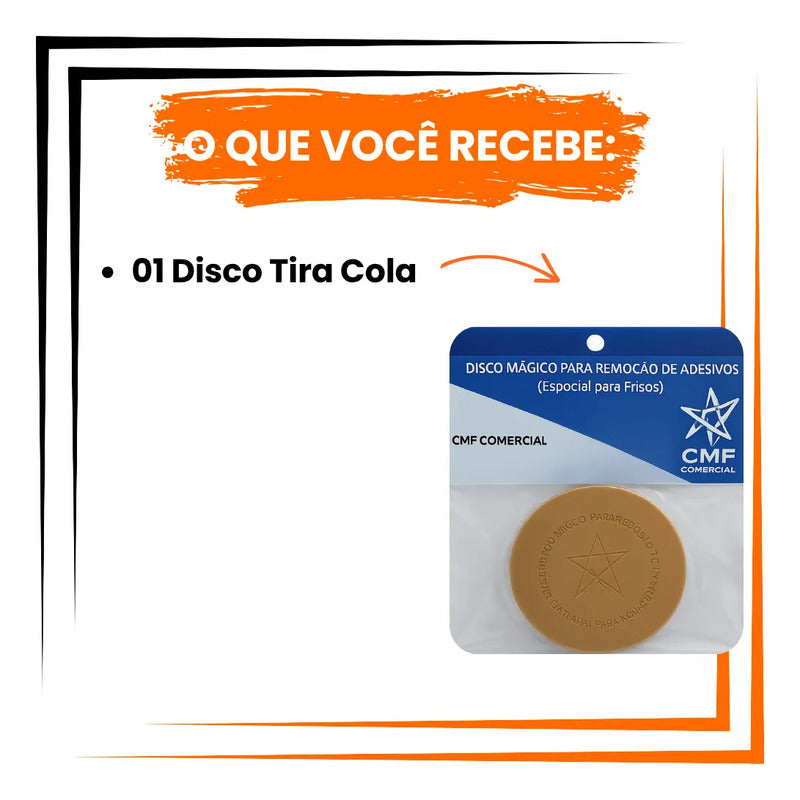 Disco Removedor De Cola E Adesivos Automotivo Profissional Marrom-claro