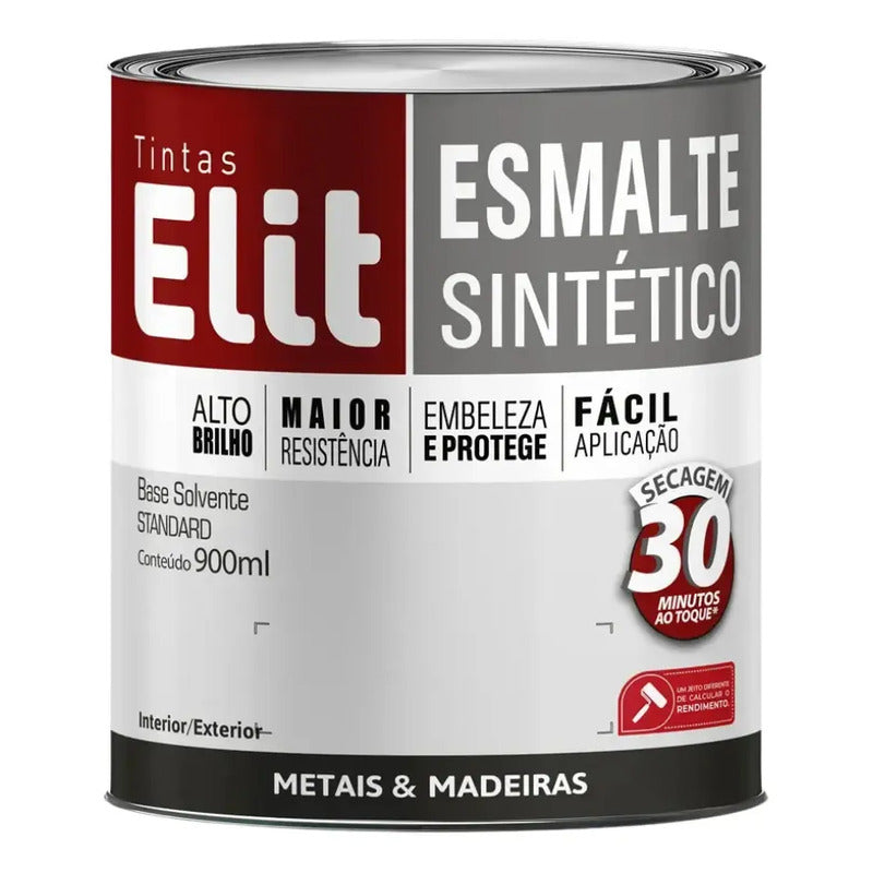 Tinta Esmalte Sintético Elit 3,6l Metais Madeiras Brilho Marrom Conhaque Brilhante