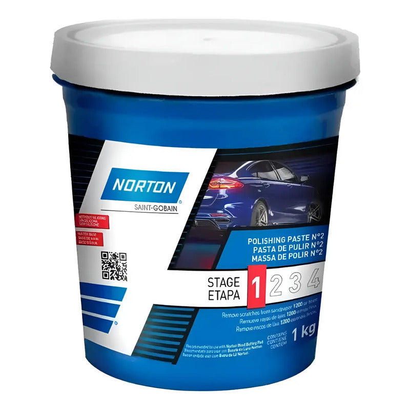 Massa De Polir N2 (base Agua) Pasta Automotiva 1kg Norton