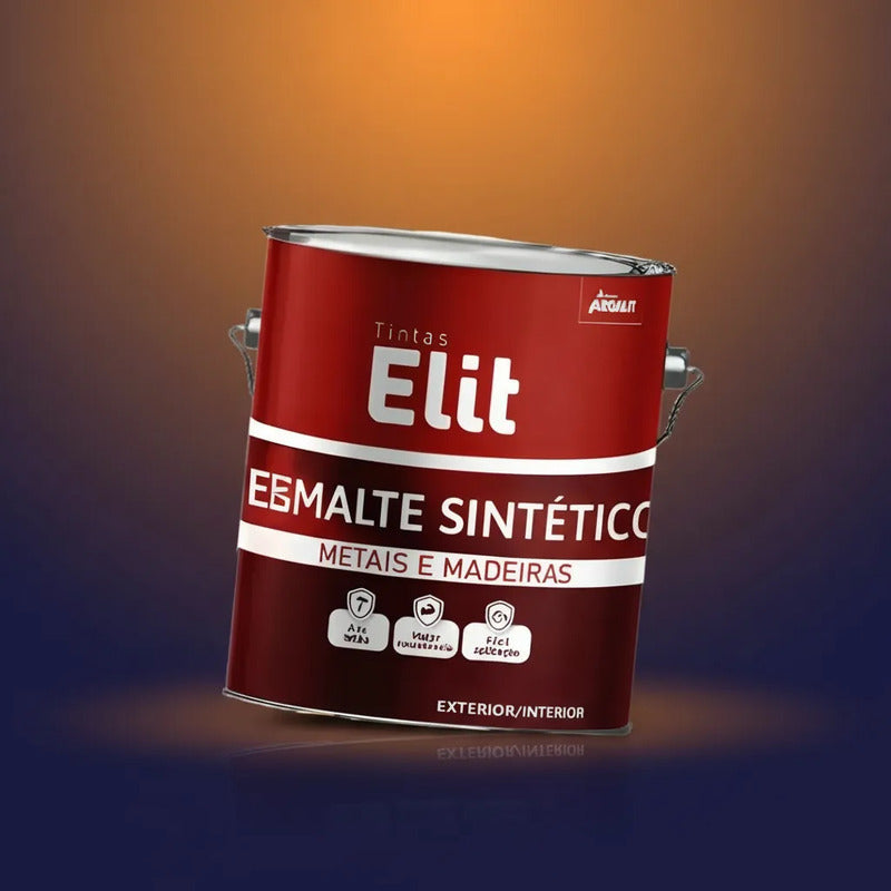 Tinta Esmalte Sintetico Elit 3,6l Secagem Rapida Alto Brilho Branco Fosco