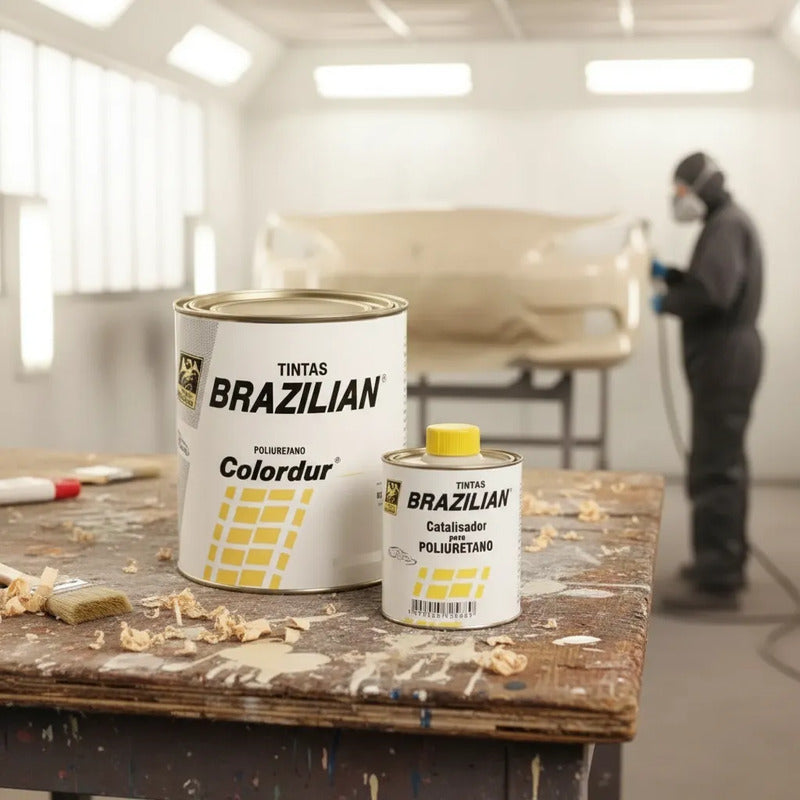 Tinta Pu Bege Arena Vw 93 675ml + Catalisador Brazilian