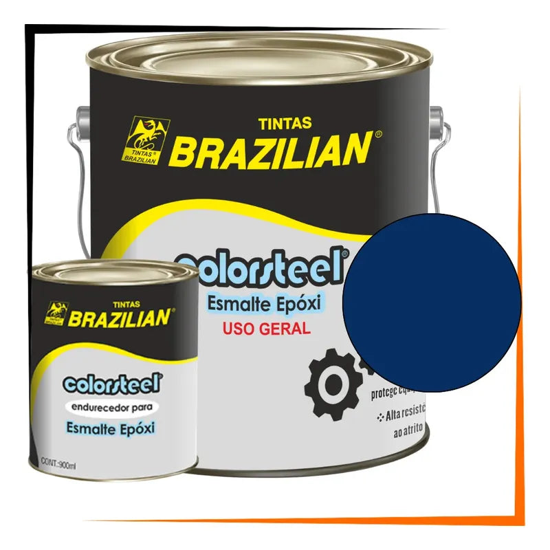 Tinta Epóxi Alta Resistência + Endurecedor 3,6l Kit Profissi Azul Del Rey Brilhante