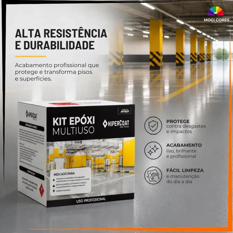 Kit Revestimento Epóxi Elit Multiuso 3,6l Componente A+b Cinza Escuro