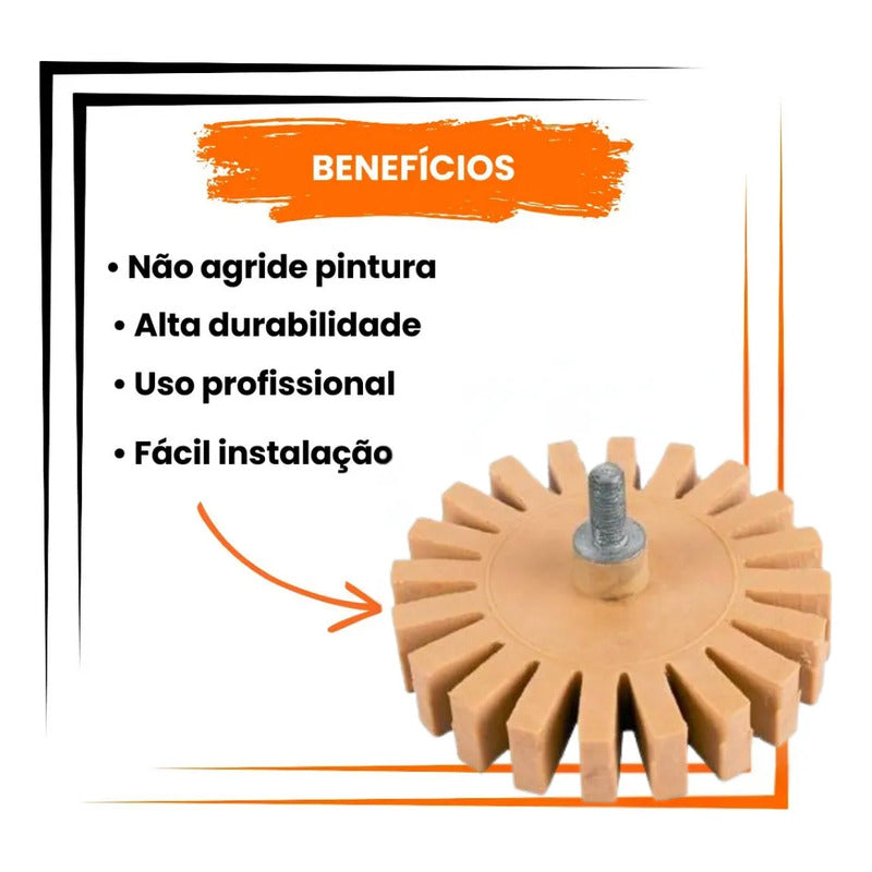 Disco Removedor De Cola E Adesivos Automotivo (ventilado) Marrom-claro