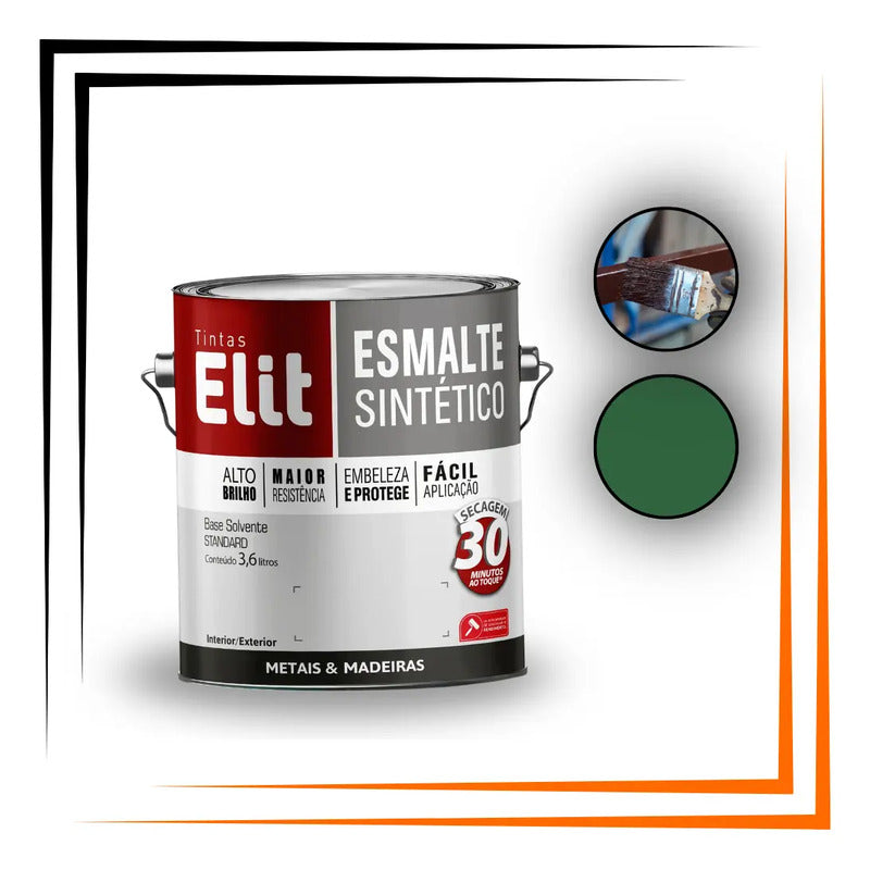 Tinta Esmalte Sintético Elit 3,6l Rápida Secagem Brilho