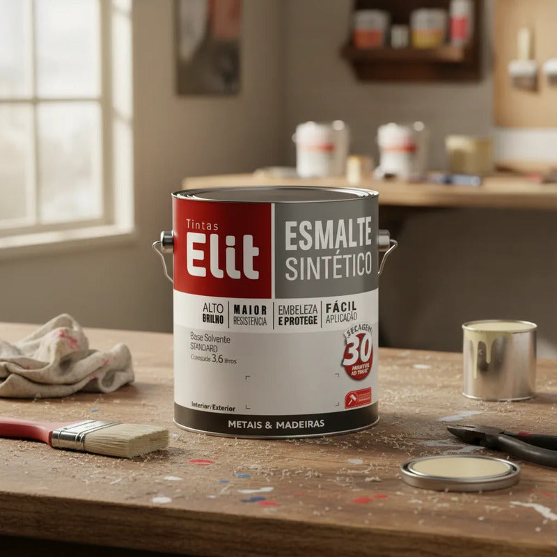 Esmalte Elit 3,6l Alta Resistência Brilhante Metais
