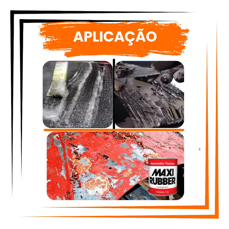 Removedor Pastoso 1l Maxi Rubber - Gel Para Madeira E Metal