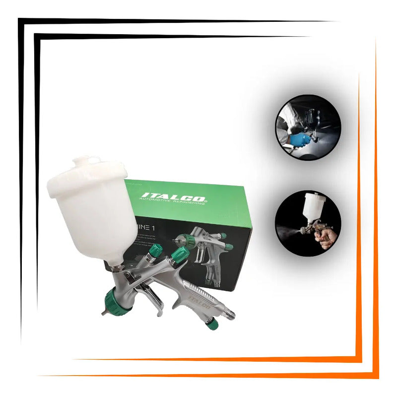Pistola Repintura Profissional Automotiva Hvlp Prata