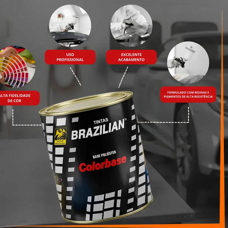 Tinta Base Poliéster Brazilian 900ml Tons De Vermelho Vermelho Lyra Ii Gm 05