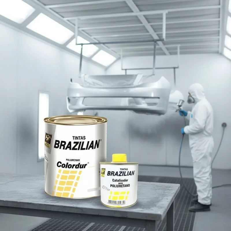 Tinta Pu Branco Puro 675ml + Catalisador Brazilian
