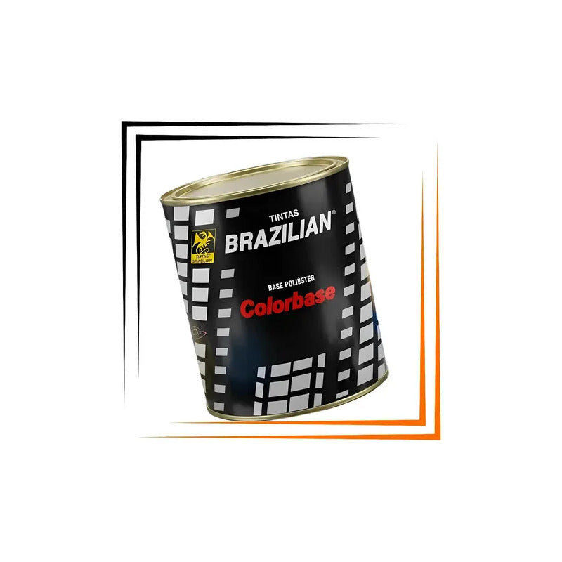 Tinta Base Poliéster Brazilian 900ml Tons De Prata Prata Light Met Vw 03