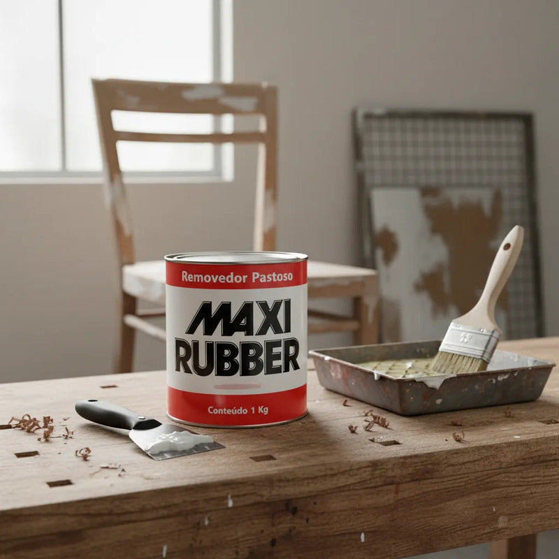 Removedor Pastoso 1l Maxi Rubber - Gel Para Madeira E Metal