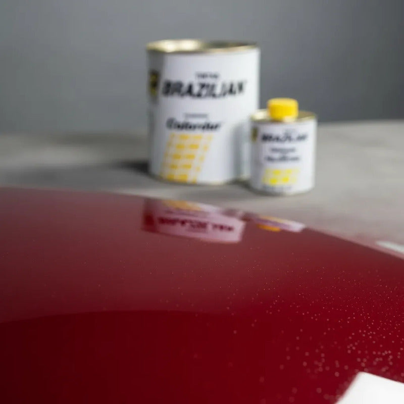 Tinta Pu Vermelho Bonanza 675ml + Catalisador Brazilia