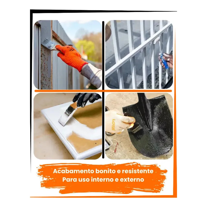 Kit Esmalte Sintético 3,6l + Rolo + Trincha Cores Elit Kit Marfim Brilhante