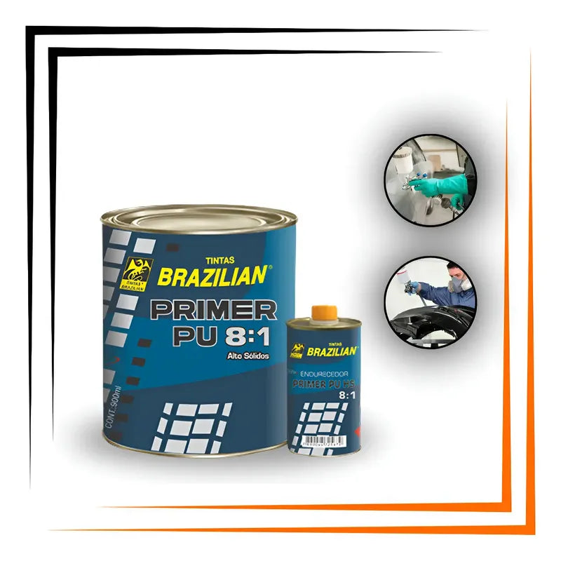 Primer Pu Preto Super Brazilian + Catalisador 900ml