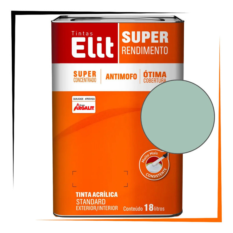Tinta Acrílica Elit Super Rendimento 18l Exterior/interior Verde Primavera
