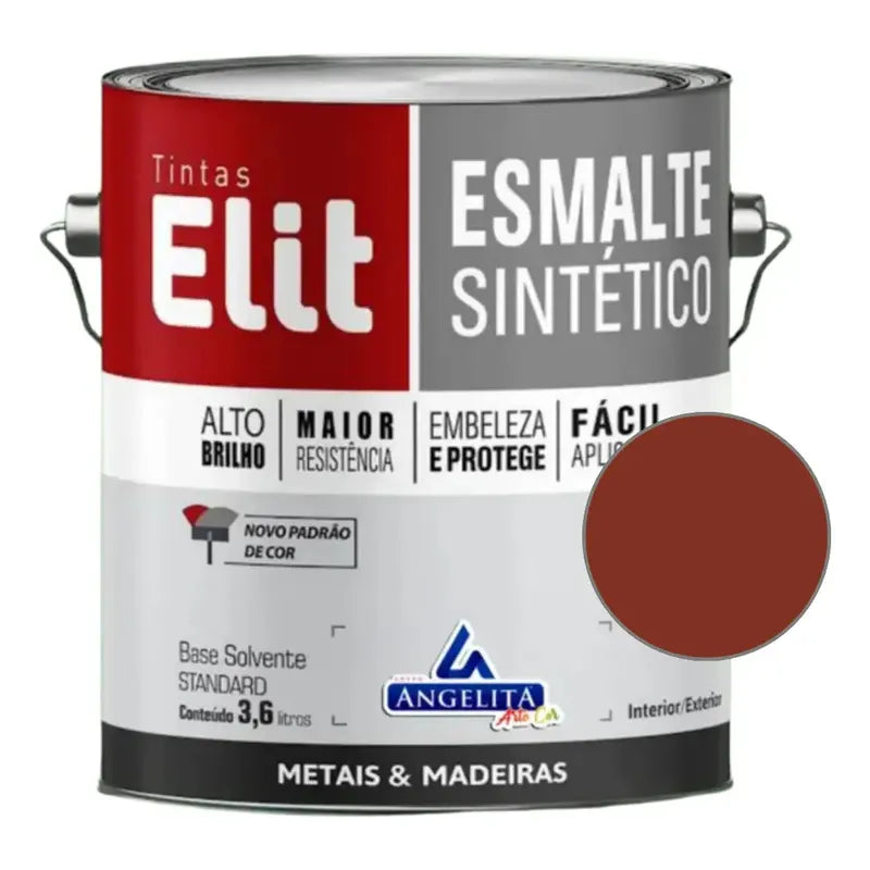 Esmalte Sintético Elit 3,6l Cores Brilhantes Metais/madeir Cor Colorado