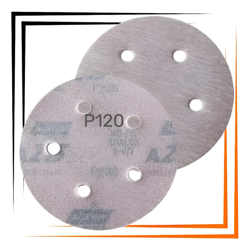 10 Lixas Hookit Norton A275 6 Polegadas - (escolha O Grão) 120